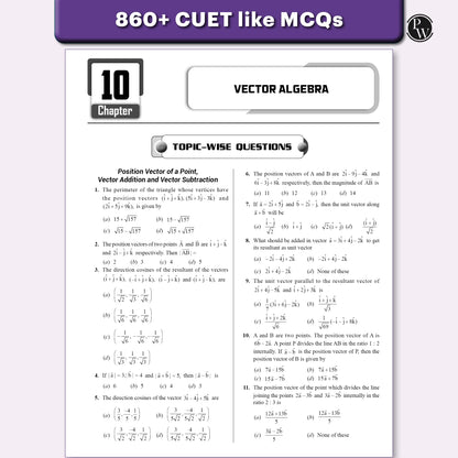 PW CUET UG Entrance Exam Books 2026 – Mathematics | Chapterwise & Topicwise MCQs Question Bank | Theory + Exercises | PYQ (2025–2022) | Mock Tests | Based on Latest NTA Pattern