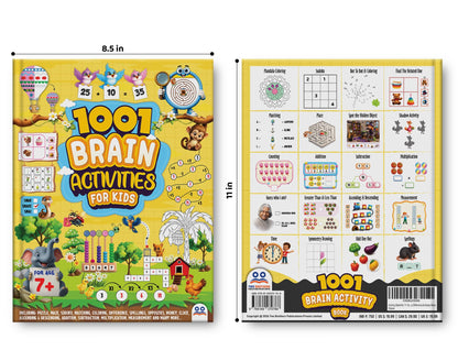 Activity Book for 7 + Year Old | Best Selling 1001 Brain Booster Activity Book for 7 Year Old | Kids Activity Book - Puzzle, Sudoku, Maze, Colouring, Dot To Dot, Matching, Seek & Find, Spot Difference