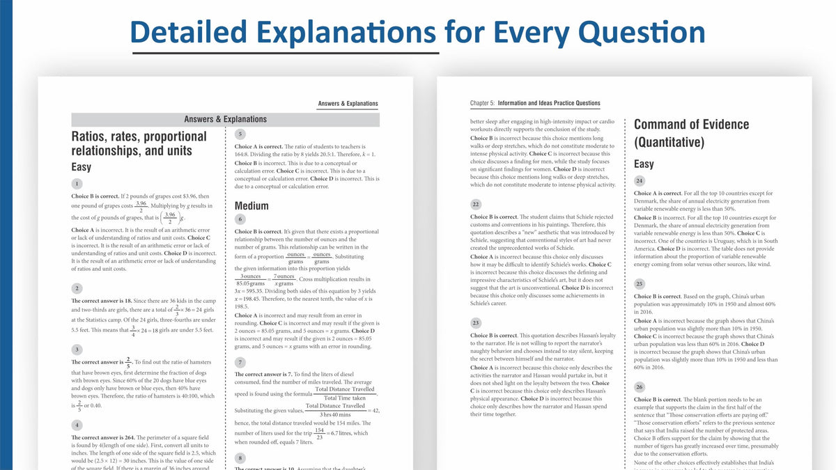 Digital SAT Complete Prep: Reading & Writing + Math with 1000+ Practice Questions, Full-Length Tests, and Detailed Explanations (Set of 2 books)