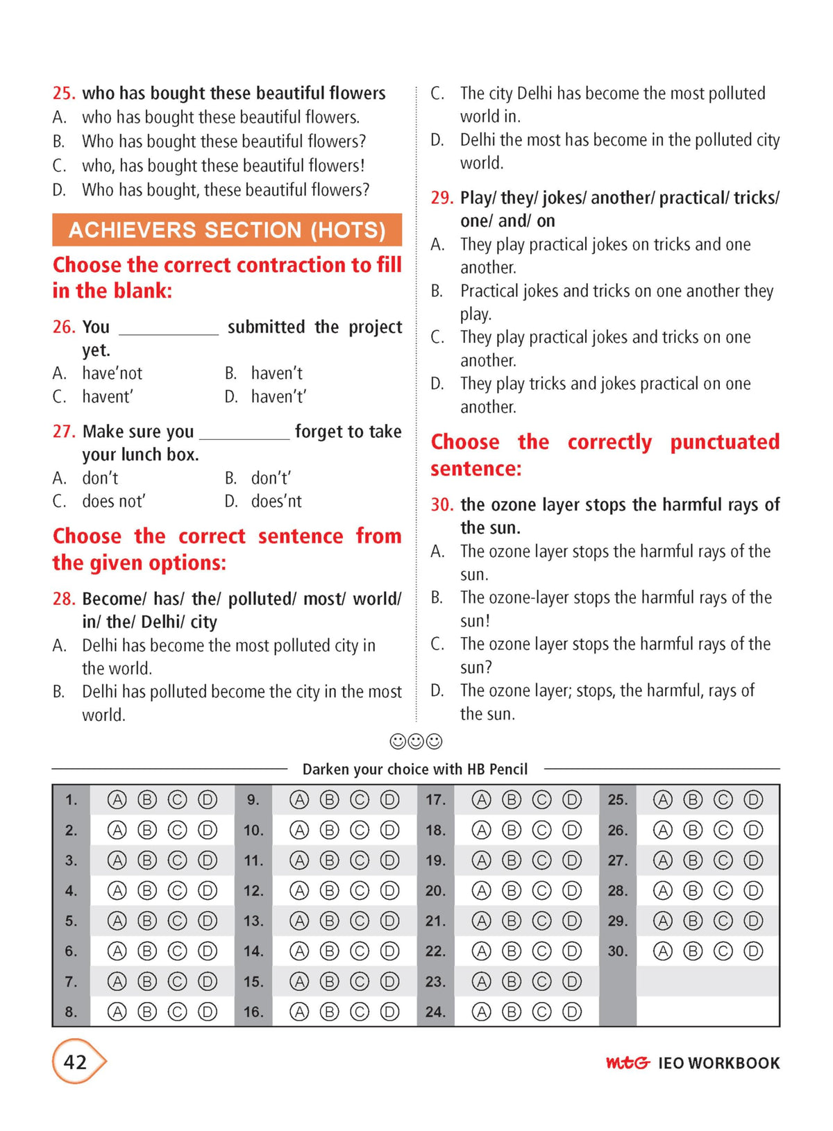 MTG International English Olympiad (IEO) Workbook Class 2 - Chapter-wise MCQs with Achievers Section - SOF Olympiad Books For 2026-27 Exam