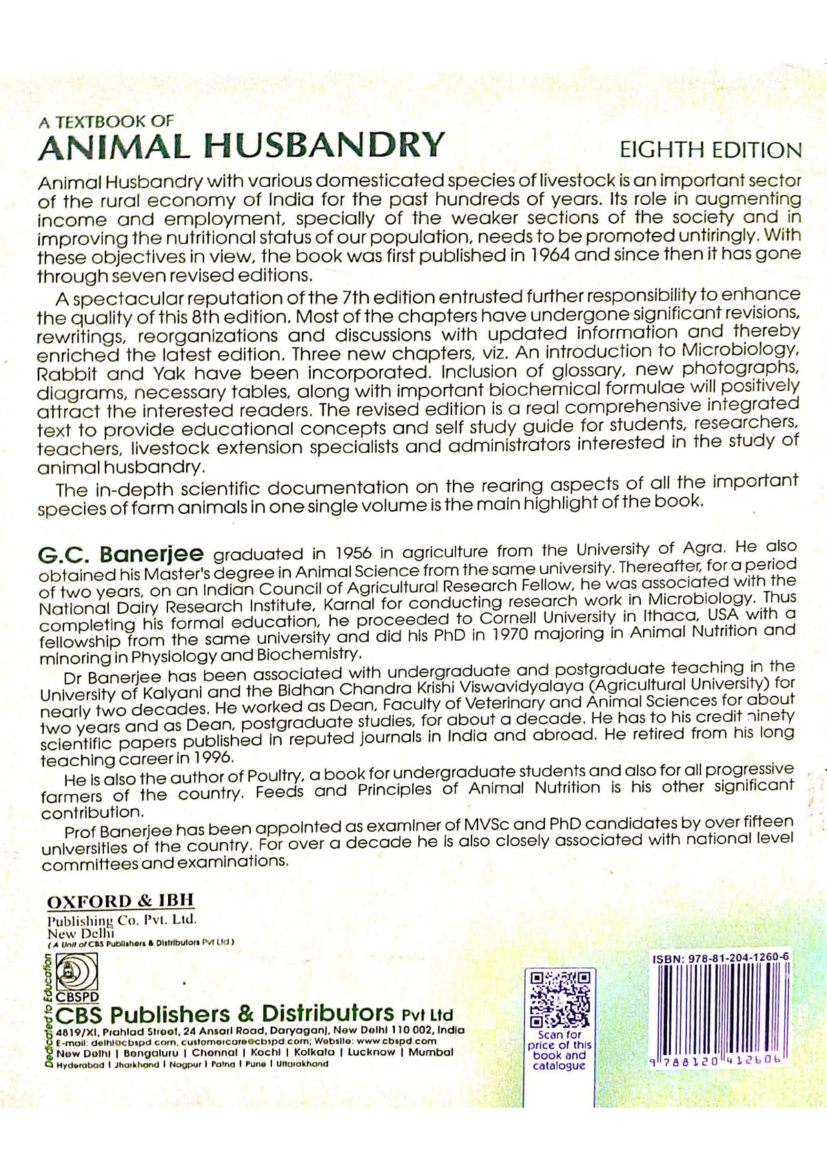 TEXTBOOK OF ANIMAL HUSBANDRY, 8TH EDN