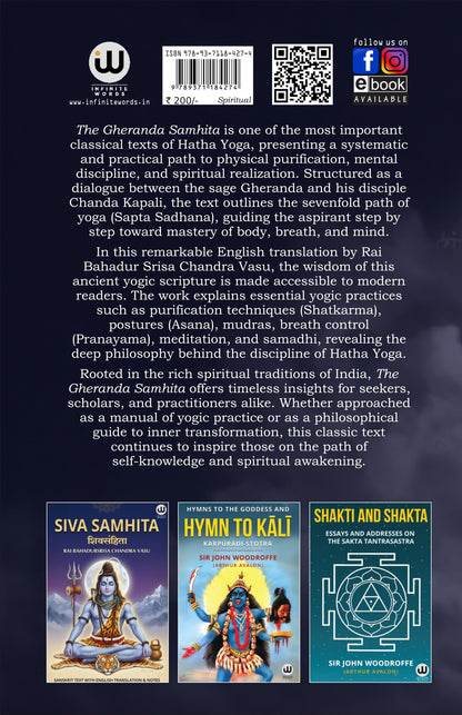 The Gheranda Samhita Book In English Srisa Chandra Vasu Sri Shiva Shiv ????? ?????? ?????? ??? Philosophy Of Yoga Original Lord Siva Books Purana Puran Sutras Gherand Sahinta Sahitya Sahito Sahitita