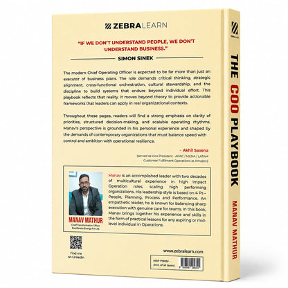 The COO Playbook: How COOs Think, Plan, Execute, and Lead Teams | Operations Management, Business Strategy, Leadership, Process Improvement, ... & Executive Management (Zebra Learn)