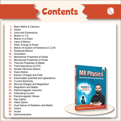 PW MR Physics Questions Solving Med Easy | Chapterwise and Topicwise 6000+ Practice Questions with Answer Keys | Complete Class 11 & 12 Syllabus For ... Dr. Manish Raj (MR Sir) and Rupali Singh