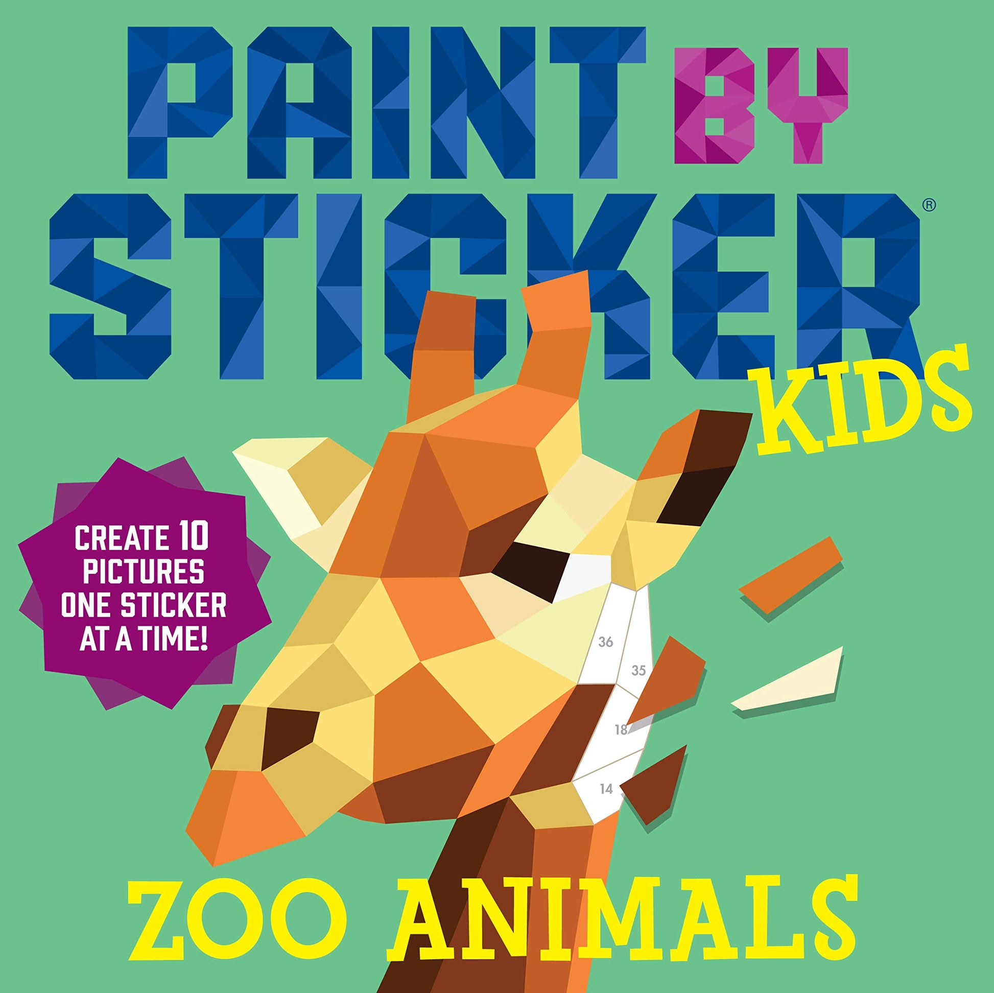 Paint by Sticker Kids: Zoo Animals by Workman (Author), Workman Publishing (Author) book cover