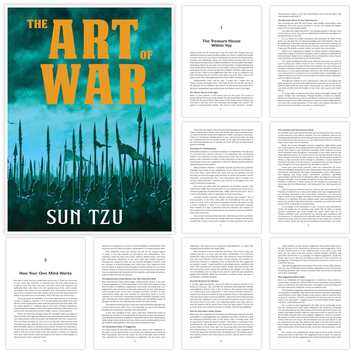 Pack of 6 Self Help Book for Adult - How to Self Confidence, Stop Worrying, Win Friends, Subconscios Mind, Think & Grow and Art of War