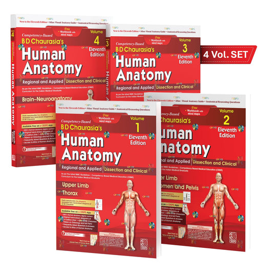 BD Chaurasia's Human Anatomy 11th Ed. 4 Vol Set (PB 2027)
