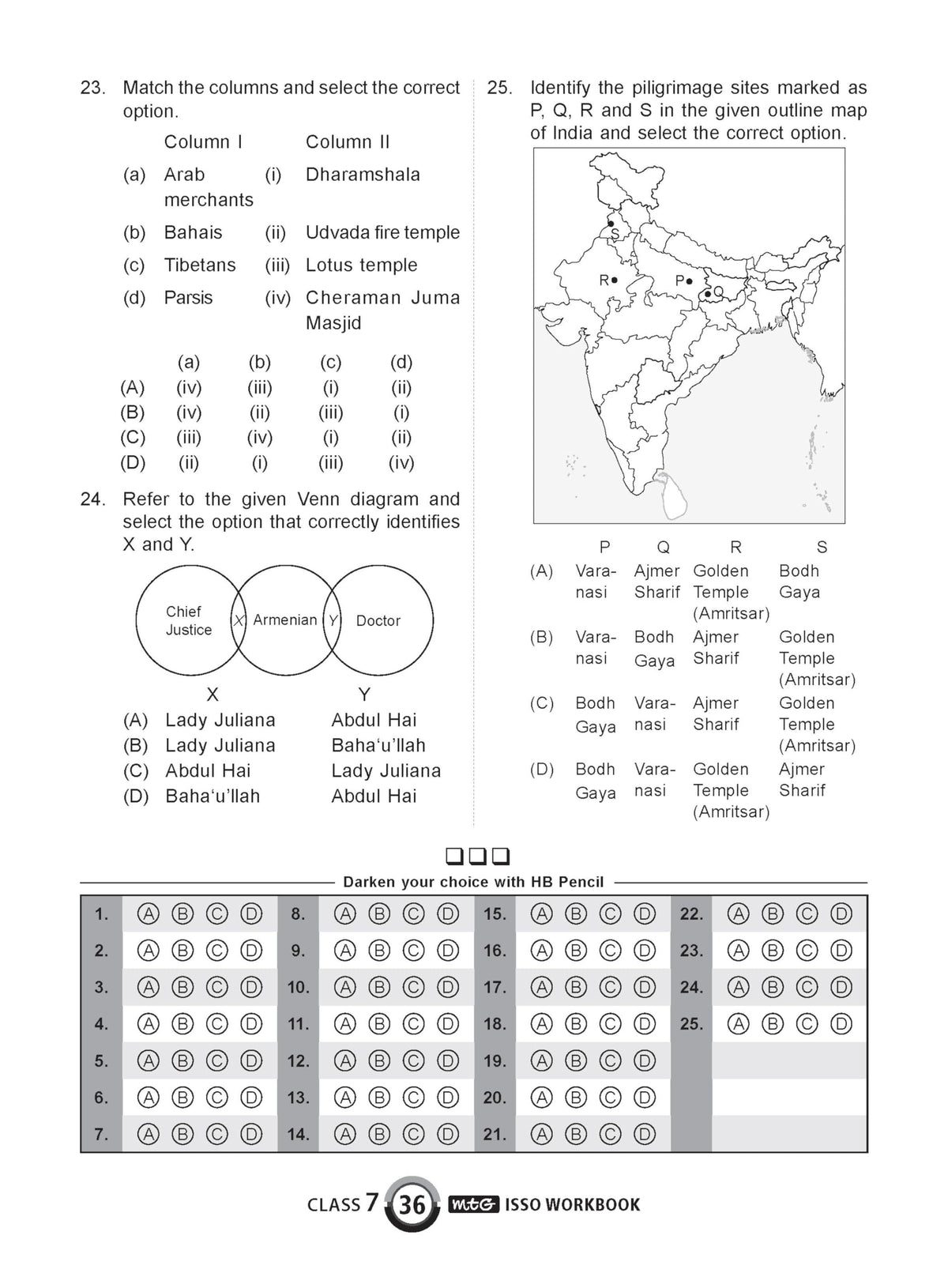 MTG International Social-Studies Olympiad (ISSO) Workbook Class 7 - Chapter-wise MCQs with Achievers Section - SOF Olympiad Books For 2026-27 Exam