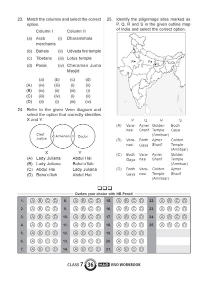 MTG International Social-Studies Olympiad (ISSO) Workbook Class 7 - Chapter-wise MCQs with Achievers Section - SOF Olympiad Books For 2026-27 Exam