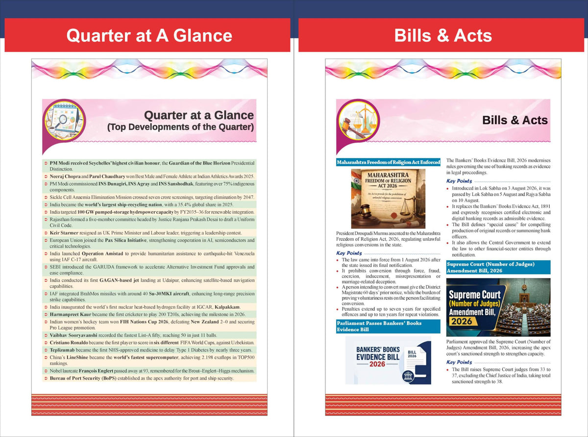Disha Quarterly Current Affairs 2026 Vol. 3 - July to September for Competitive Exams 10th Edition | General Knowledge/ Awareness | SSC, Bank PO/ Clerk, RRB, UPSC, IAS Prelims & Mains, CDS, NDA