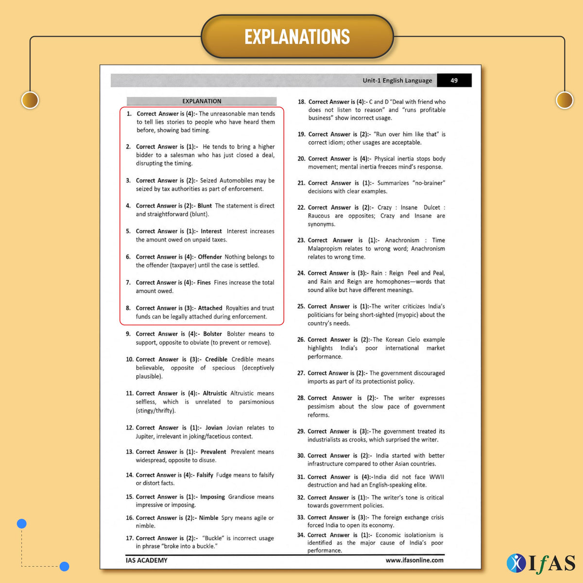 CLAT UG Books for Preparation 2027 | 12 Years (2015-2026) Previous Year Solved Papers with Detailed Solutions | CLAT Books for Preparation 2027 for CLAT UG & Law Entrance Exams | IFAS