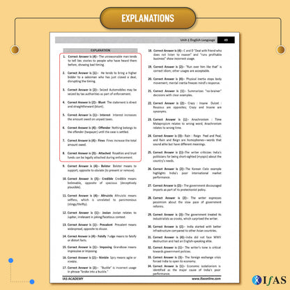 CLAT UG Books for Preparation 2027 | 12 Years (2015-2026) Previous Year Solved Papers with Detailed Solutions | CLAT Books for Preparation 2027 for CLAT UG & Law Entrance Exams | IFAS