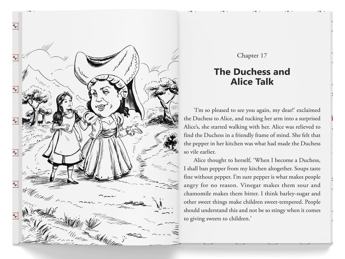 Alice in Wonderland: Illustrated Abridged Children Classics English Novel With Review Questions (Hardback)