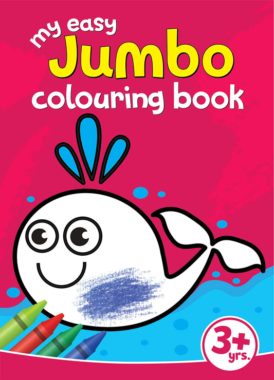 My Easy Jumbo Colouring Book: 80 Big Pictures to Colour by Pegasus Team (Author), Yes (Illustrator) book cover