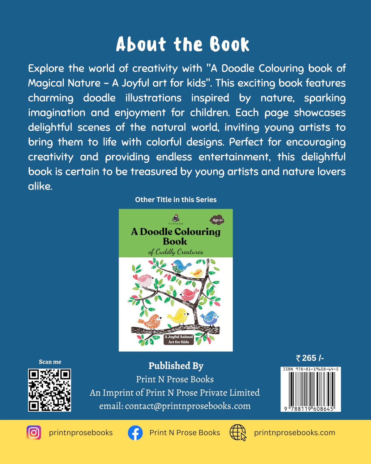 A Doodle Colouring Book of Magical Nature - A Joyful Art for Kids | Coloring Activity Book for Kids | Birthday Gifts for Kids, Boys & Girls, 5, 6, 7, 8 Years