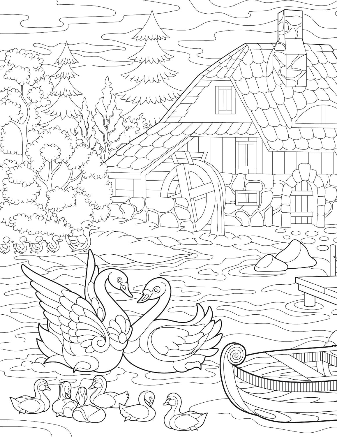 Countryside Adult Colouring Book for Adults | Beautiful Rural Landscapes, Scenic Villages & Nature Designs to Spark Creativity, Boost Focus, Relieve Stress & Promote Inner Peace
