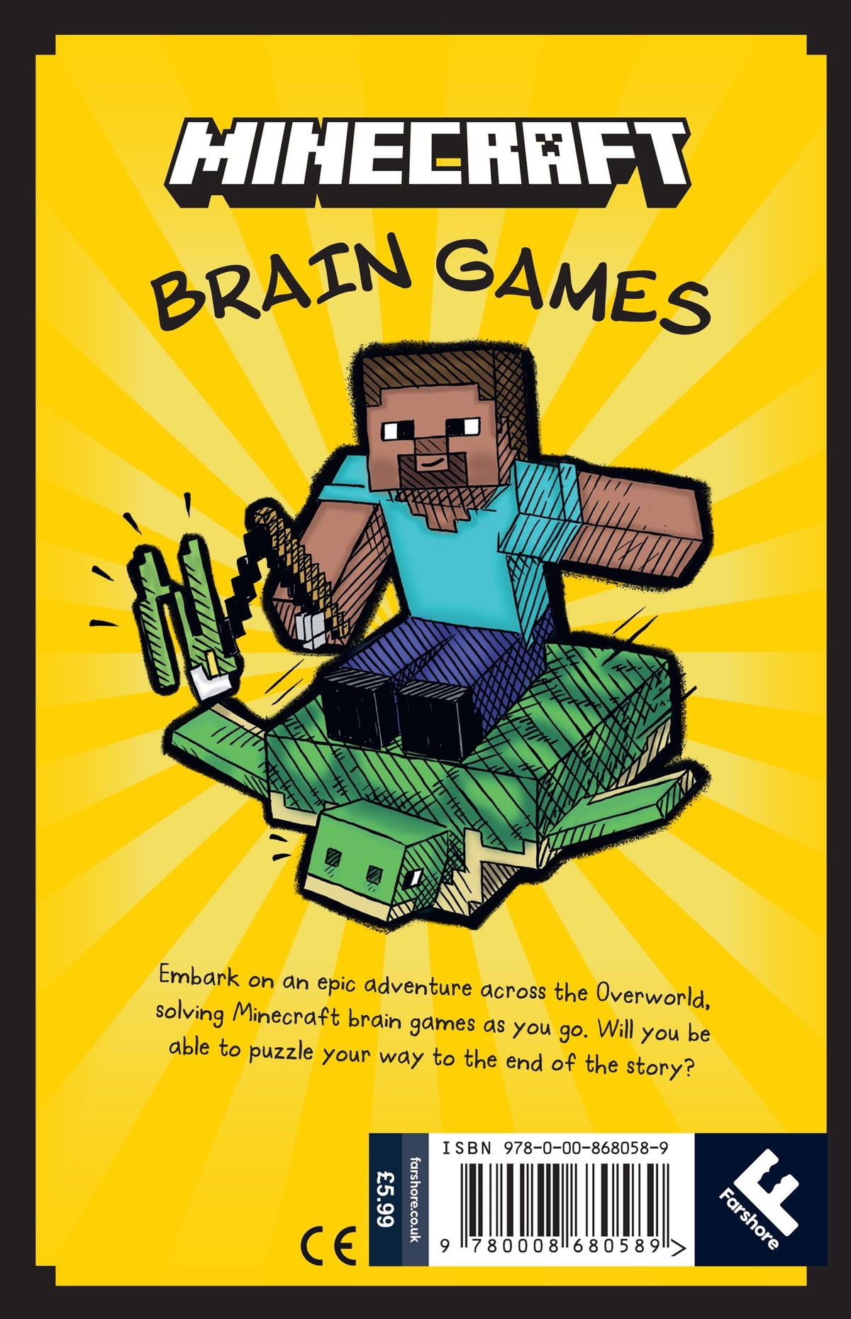 Minecraft Brain Games: An official illustrated Minecraft children’s puzzle book – perfect for kids into video games aged 7, 8, 9, 10 and 11 – new for 2025!