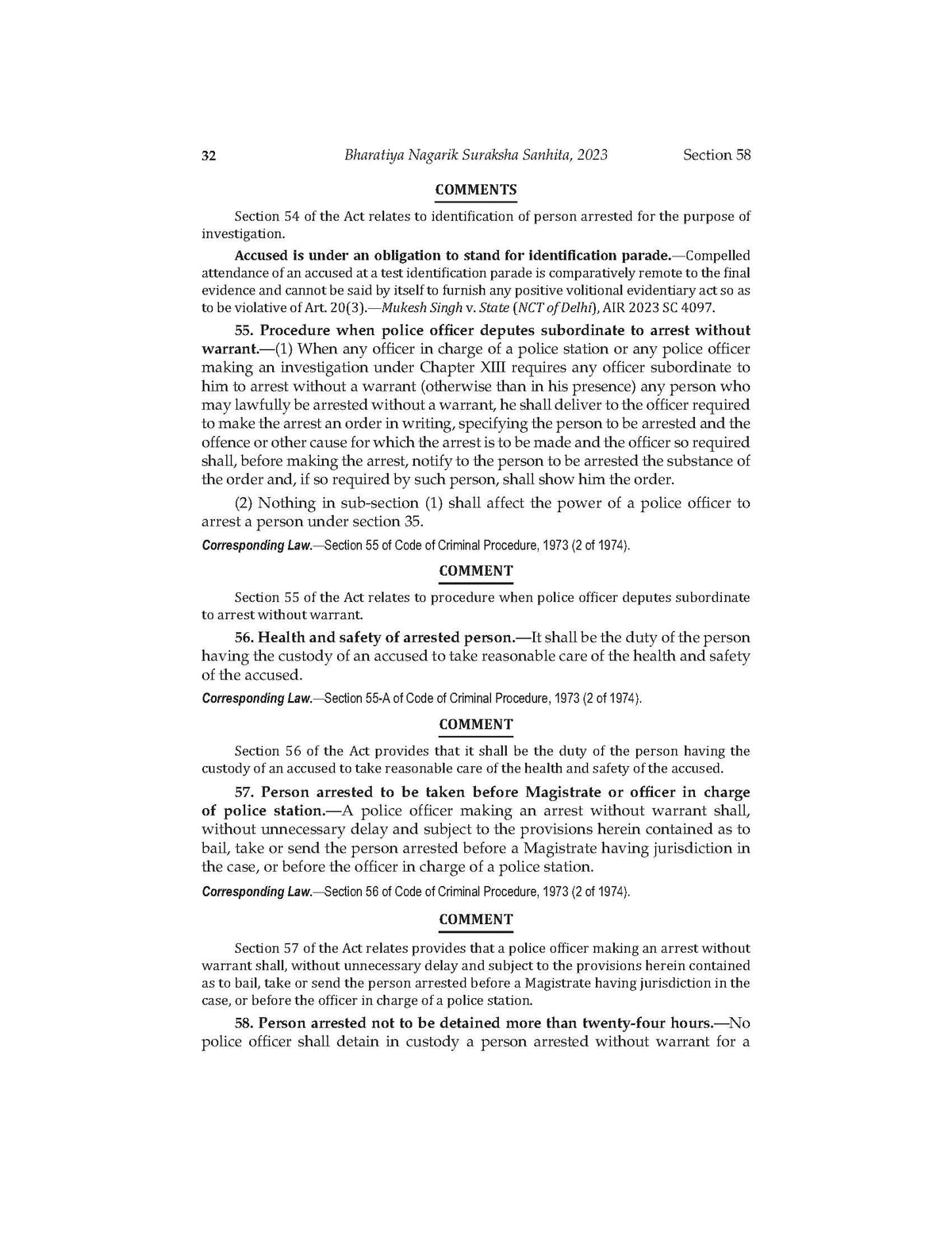 LAWMANN's Criminal Manual | Criminal Major Acts | Bharatiya Nagarik Suraksha Sanhita (BNSS) | Bharatiya Nyaya Sanhita (BNS) | Bharatiya Sakshya ... Table | w.e.f. 1.7.2024 | Hardbound
