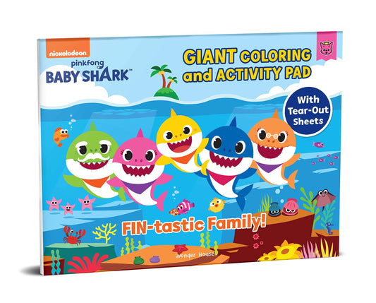Pinkfong Baby Shark - Fin-tastic Family : Giant Coloring and Activity Book book cover
