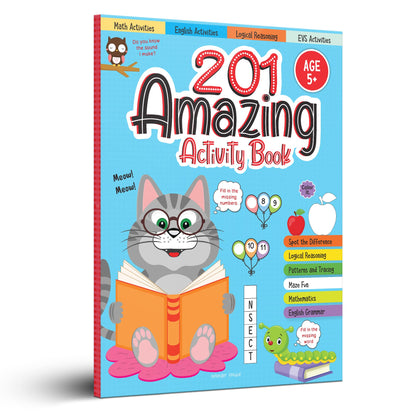 201 Amazing Activity Book | Fun Activities And Puzzles | Spot The Difference, Logical Reasoning, Patterns & Tracing | Ages 6–10 | 5+ Hours Of Fun And Learning