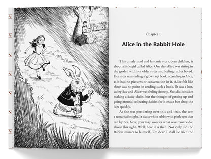 Alice in Wonderland: Illustrated Abridged Children Classics English Novel With Review Questions (Hardback)
