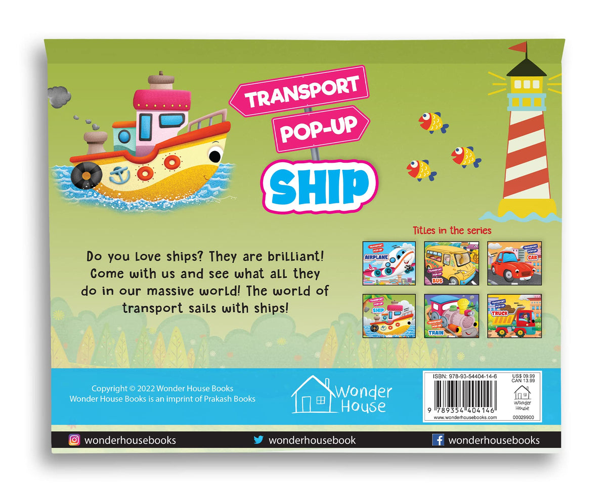 Pop-Up Transport - Ship - Gorgeously Illustrated Pop-Up Book For Children - Learn About The World Of Ships And What All They Do