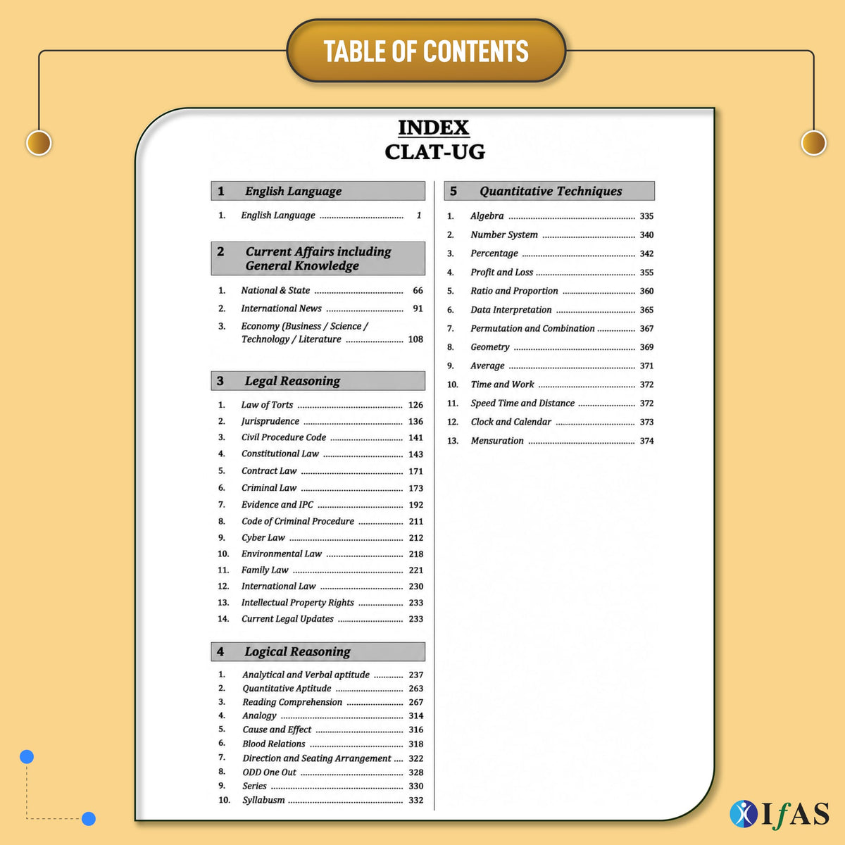 CLAT UG Books for Preparation 2027 | 12 Years (2015-2026) Previous Year Solved Papers with Detailed Solutions | CLAT Books for Preparation 2027 for CLAT UG & Law Entrance Exams | IFAS