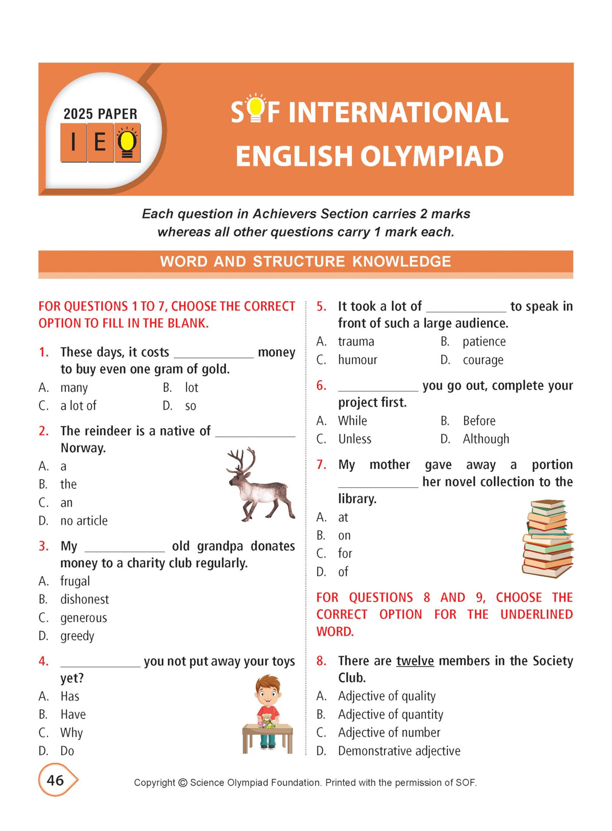 MTG International English Olympiad (IEO) Workbook Class 3 - Chapter-wise MCQs with Achievers Section - SOF Olympiad Books For 2026-27 Exam