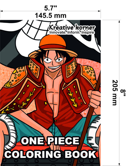 One Piece Anime Colouring Book, A5 Size 14 x 21 cm, 40 Pages, Limited Edition
