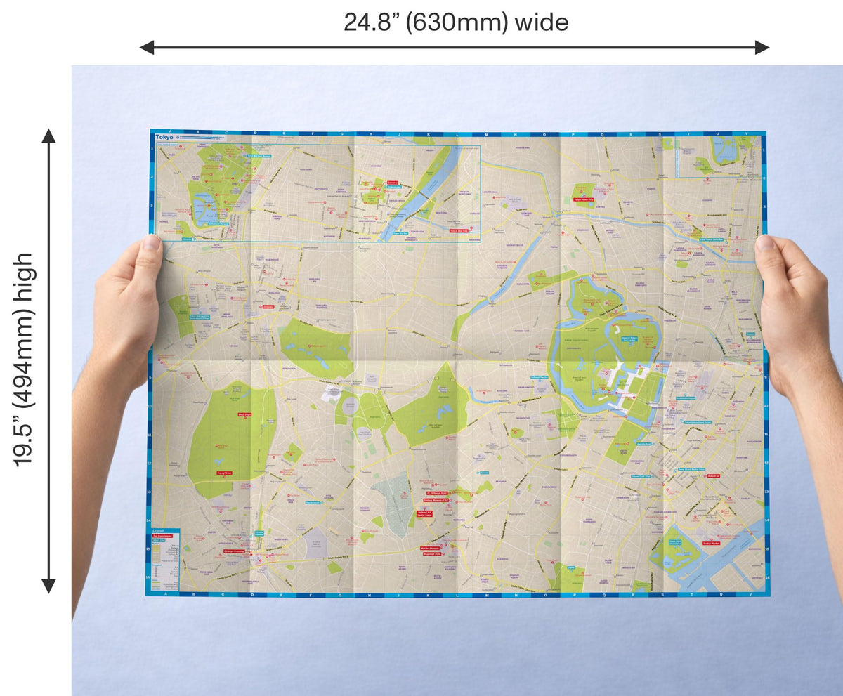 Lonely Planet Tokyo City Map: Durable, Waterproof, Easy-Fold Planning Map with Attractions & Walking Tours (Compact City Planning Maps)