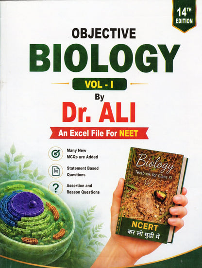 Dr. Ali - Objective Biology for NEET - Vol 1 and 2 - Combo Set of 2 Books - An Excel File for NEET - New Latest 14th/Ed. Reveised & Updated as per New NCERTs - for 2027 Exams