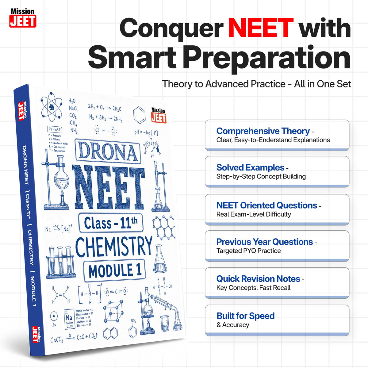 MISSION JEET DRONA NEET MODULE | Class 11 | Complete NEET Preparation Physics, Chemistry, Botany & Zoology Modules Combo Set of 15 Books