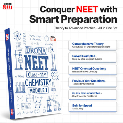 MISSION JEET DRONA NEET MODULE | Class 11 | Complete NEET Preparation Physics, Chemistry, Botany & Zoology Modules Combo Set of 15 Books