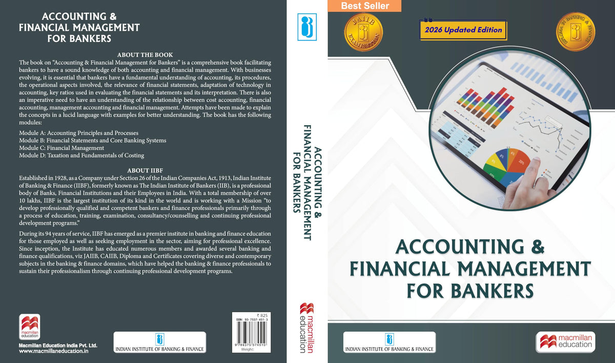 Macmillan Education Accounting and Financial Management for Bankers JAIIB Courseware | JAIIB 2026 updated Edition | JAIIB Exam preparation by IIBF (IIBF JAIIB Exam)