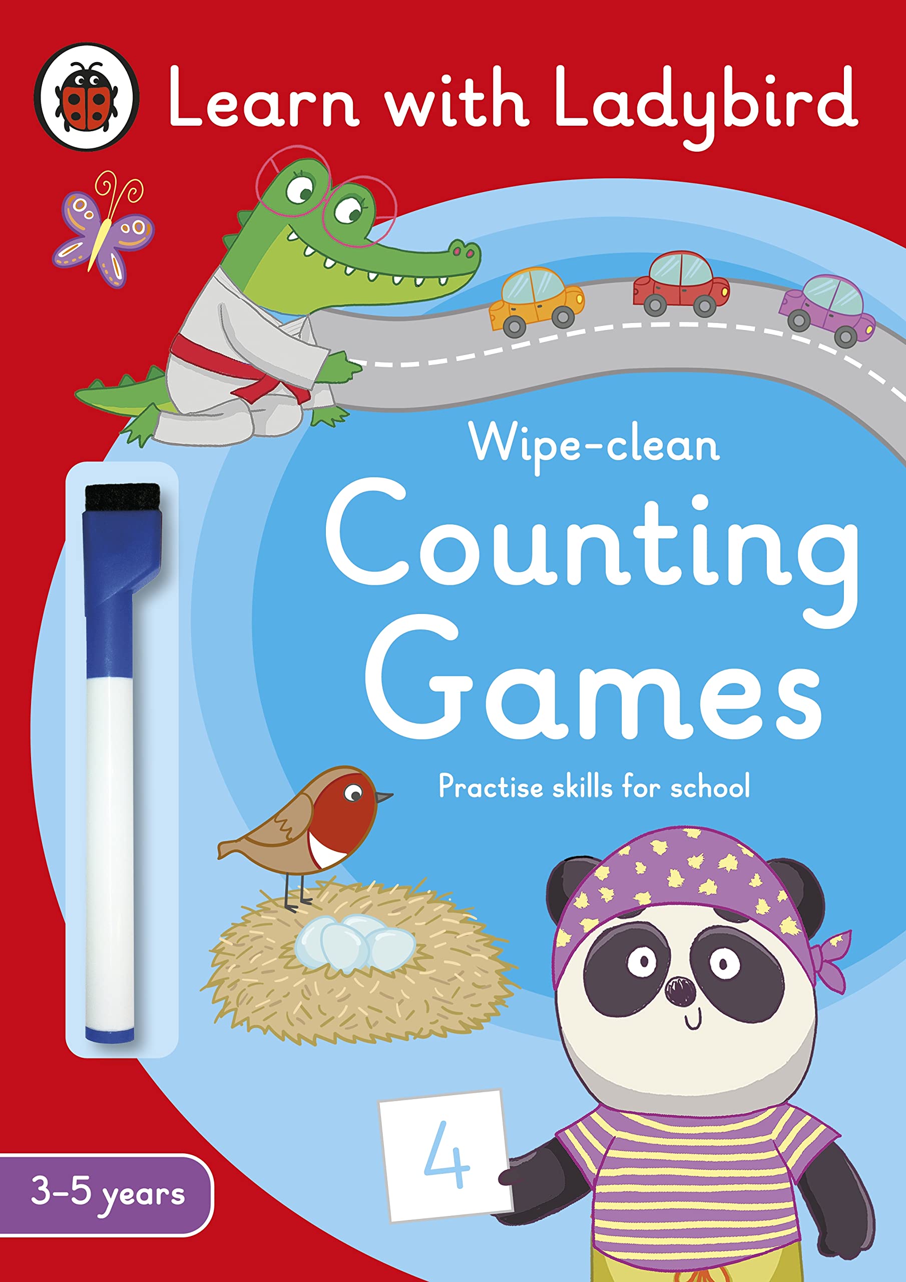 Counting Games: A Learn with Ladybird Wipe-clean Activity Book (3-5 years) book cover