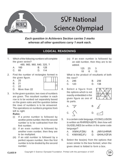 MTG International Science Olympiad (ISO) Workbook Class 9 - Chapter-wise MCQs, Quick Recap with Achievers Section - SOF Olympiad Books For 2026-27 Exam