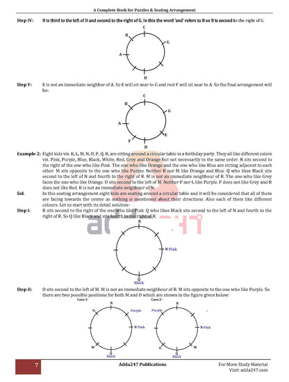 A Complete Book of Puzzles & Seating Arrangement (Third Printed English Edition)