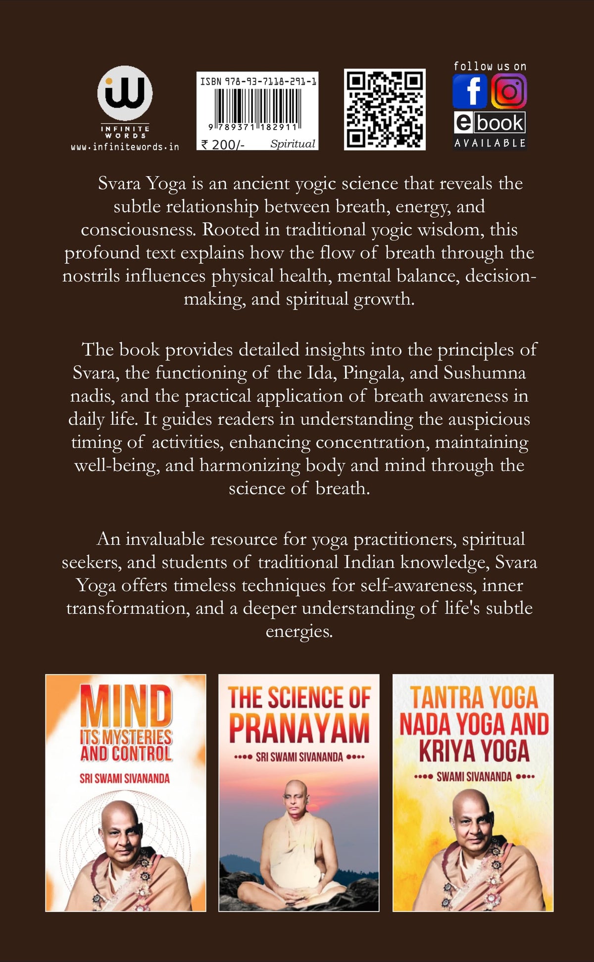 Swara Yoga English Book Swami Sivananda Shiv Swarodaya Swar Vigyan Books In Shivswarodaya Shiva Yog Shastra Vidya Tantric Science Brain Breathing Svara ??? ??????? ?????????? ???? ???? ??????? ???????