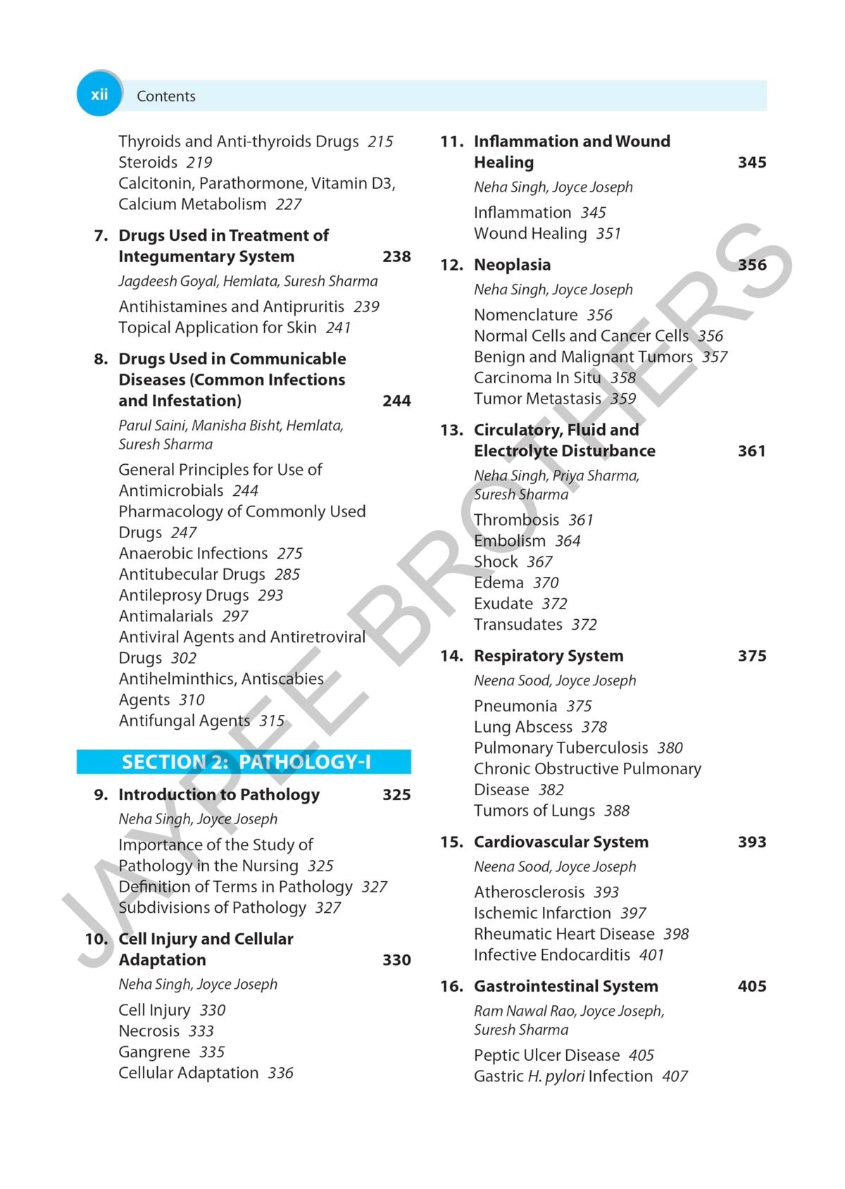 Textbook of Pharmacology & Pathology for Nurses-I