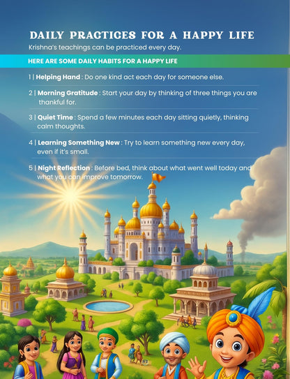 Bhagavad Gita for Kids English Edition | Krishna Stories for Children | Illustrated Moral Stories & Activity Book | Life Lessons & Values | Age 5–10