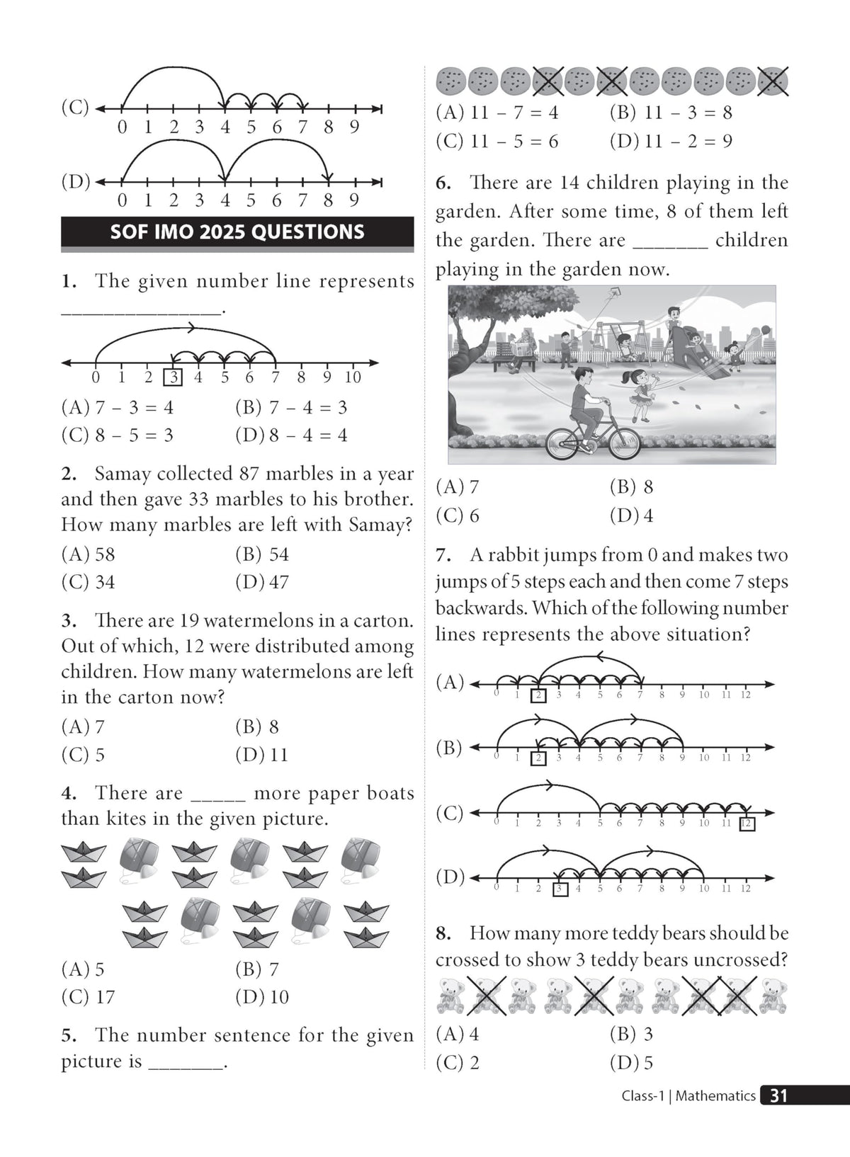 MTG Mathematics (IMO) Olympiad Prep Guide Class 1 | Detailed Theory, Exercise with Self Test For Practice | SOF Olympiad Books For Exam 2026-27 (Useful For Level-1)