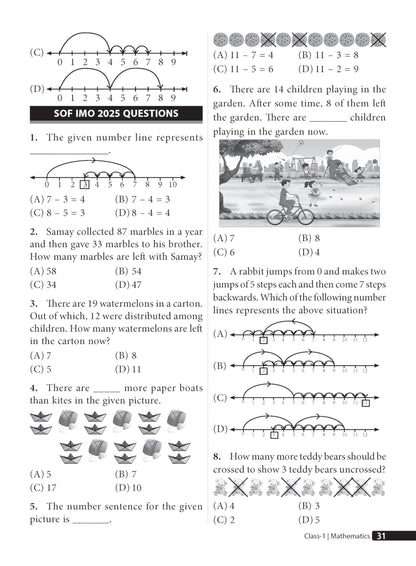 MTG Mathematics (IMO) Olympiad Prep Guide Class 1 | Detailed Theory, Exercise with Self Test For Practice | SOF Olympiad Books For Exam 2026-27 (Useful For Level-1)