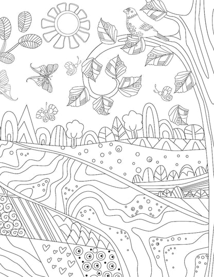 Countryside Adult Colouring Book for Adults | Beautiful Rural Landscapes, Scenic Villages & Nature Designs to Spark Creativity, Boost Focus, Relieve Stress & Promote Inner Peace