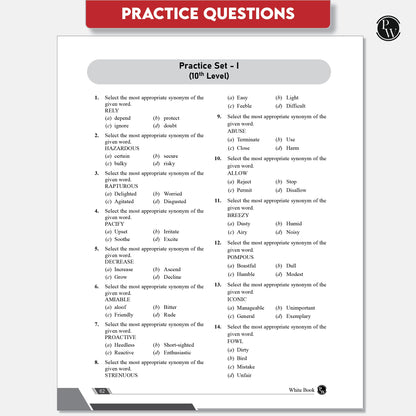 PW White Book of English Vocabulary June 2025 Edition By Bhragu Sir For SSC CGL, CHSL, MTS, CPO, GD, Banking, Defence, Teaching & Other Competitive Exams (Bilingual) [Paperback] Bhragu Kulshrestha