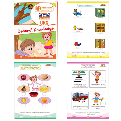 UKG Kids 284 Page 3 CBSE Books Early Learning Activity Skill Worksheets All in One English Maths GK / EVS Fun Coloring Pre School KG 2 Montessori 4-6 Yrs Upper Kindergarten Children Workbooks Kit set