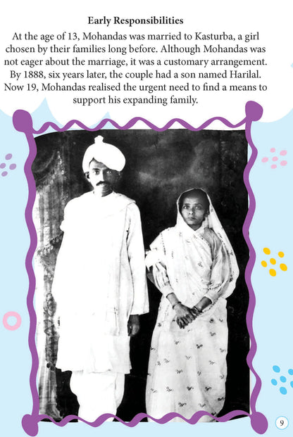 Mahatma Gandhi Biography for Kids Age 6–12 Years – Inspiring Illustrated Biography Book from Icons of Inspiration Series | Learn About Non-Violence, Truth & Courage