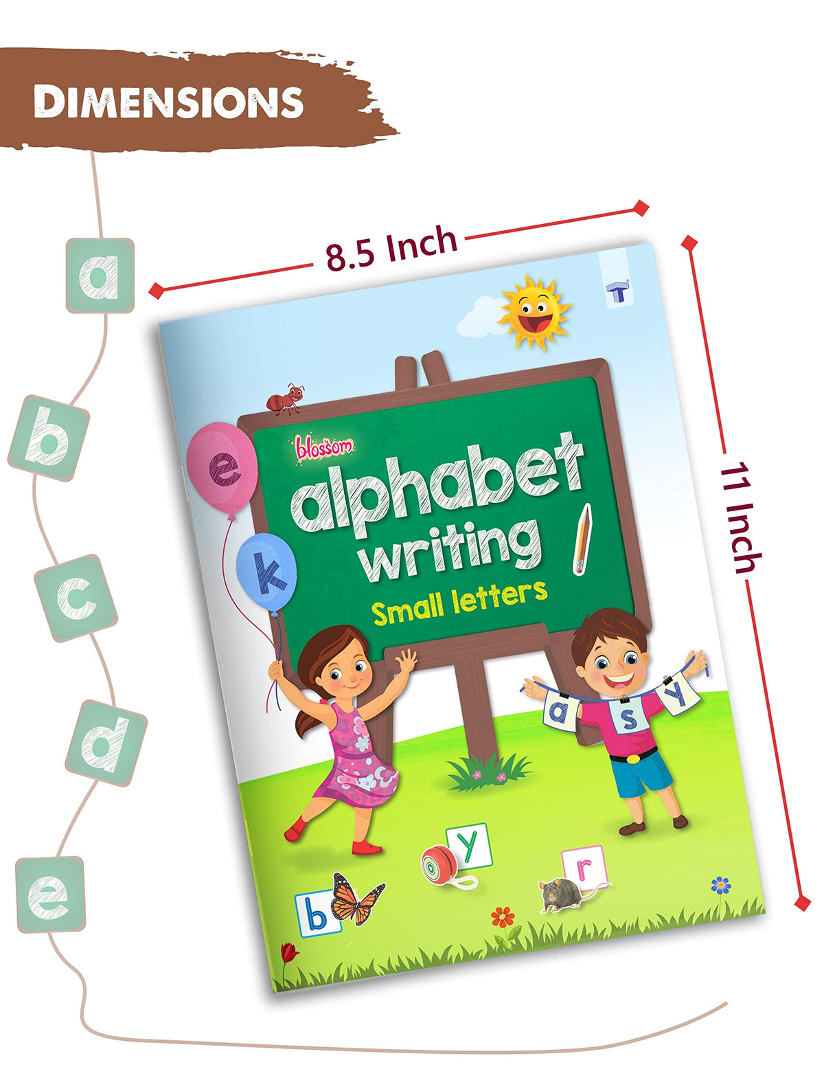 Blossom English Alphabet Writing Book for Kids | ABCD Small Letter Practice and Activities for Nursery Children | 104 Practise Boxes for each Letter [Paperback] Content Team at Target Publications