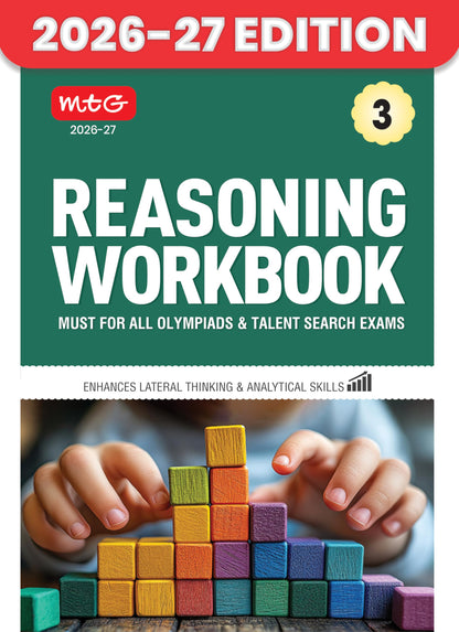 MTG Class 3 Reasoning Workbook For All Olympiad & Talent Search Exam 2026-27 - Enhances Lateral Thinking & Analytical Skills