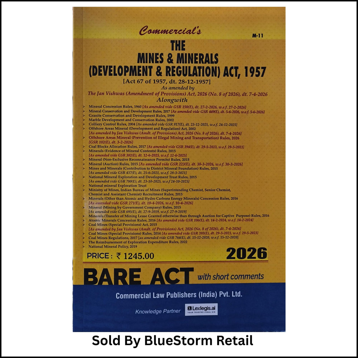 Mines and Minerals (Development and Regulation) Act, 1957 [Act 67 of 1957, dt. 28-12-1957] Bare Act 2026