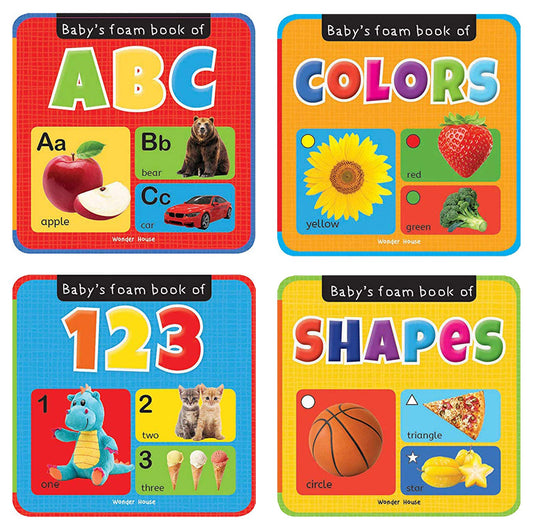Gift Set of Foam Books: Foam Books For Babies (ABC Alphabet, 123 Numbers, Colors, Shapes) book cover